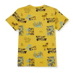 Gini and Jony Boys Typography Printed Cotton T-shirt image 2