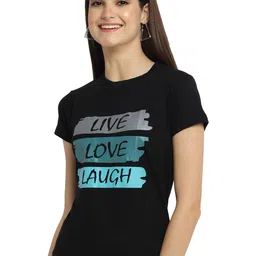 Fabflee Pack Of 4 Typography Printed Cotton T-shirt image 3