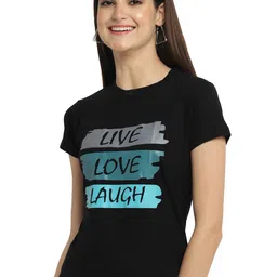 Fabflee Pack Of 4 Typography Printed Cotton T-Shirt image 3