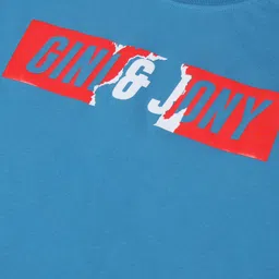 Gini and Jony Boys Typography Printed Cotton T-shirt image 3