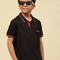 Monte Carlo Boys Polo Collar Pure Cotton T-shirt image 3