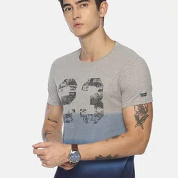 Steenbok Ombre Typography Printed Round Neck Cotton T-shirt image 3