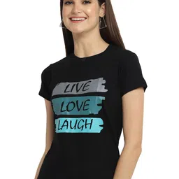 Fabflee Pack of 4 Typography Printed Round Neck Cotton T-shirt image 3