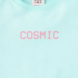 Ed-a-Mamma Girls Blue Printed Sweatshirt image 2