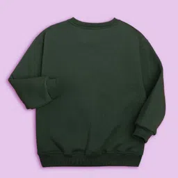 NUSYL Kids Typography Printed Oversized Fleece Pullover image 3