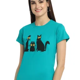 Fabflee Pack Of 4 Typography Printed Cotton T-Shirt image 4