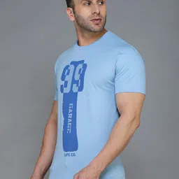 TQS Men Blue & canyon sunset Typography Printed Raw Edge T-shirt image 4