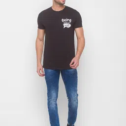 Being Human Men Black Pure Cotton T-shirt image 5