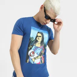 Jack & Jones Men Printed Slim Fit Cotton T-shirt image 5