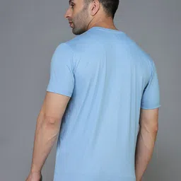 TQS Men Blue & canyon sunset Typography Printed Raw Edge T-shirt image 5