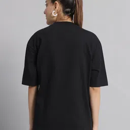 GRIFFEL Graphic Printed Drop-Shoulder Sleeves Cotton Oversized T-shirt image 5