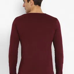 appulse Men Maroon Solid Round Neck T-shirt image 5