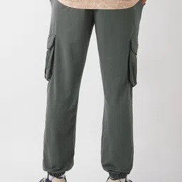 bewakoof Men Solid Grey Track Pants image 2