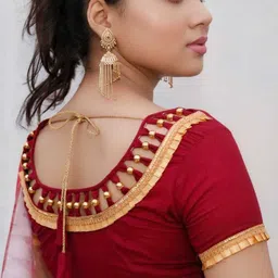 desi threads Round Neck Women Blouse-picture-12