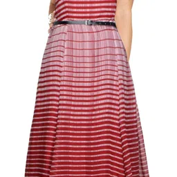 dream beauty fashion Women Gown Maroon Maxi/Full Length Dress-picture-16