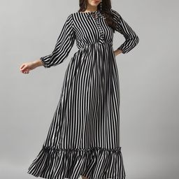 krunal raiyani Women Fit and Flare White Maxi/Full Length Dress-picture-5