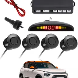 monolive Black Reverse Car Parking Sensor for Universal for All Cars-44 Set of 4 pcs Car Parking Sensors with LED Parking Assistant Kit-44 Parking Sensor image 1