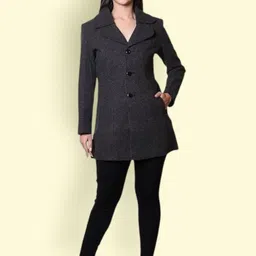 Women Solid Double Breasted Casual Blazer-image-60