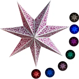 jaicem 920 FLOWER PINK LIGHT(LED) STAR Hanging Star Pack of 1-picture-33