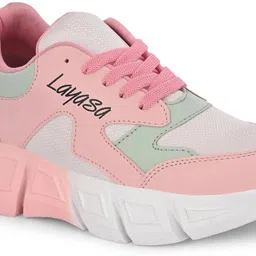 layasa Colorblock Flat Sneakers with Ultra Soft Cushion Lace-Up All-Day Comfort Shoes| Sneakers For Women image 2