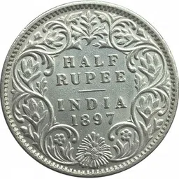 vkcoins HALF RUPEE 1897 - VICTORIA EMPRESS RARE COIN Modern Coin Collection-picture-20