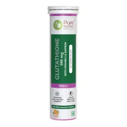 Pure Nutrition L- Glutathione 500Mg With Vitamin C And N-Acetyl L-Cysteine For Antioxidants, Skin Lightening ,Sugar Free, Orange Flavour - 15 Effervescent Tablet-image-76