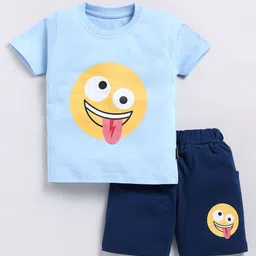 Cutopies Boys Printed Pure Cotton T-shirt With Shorts-image-80