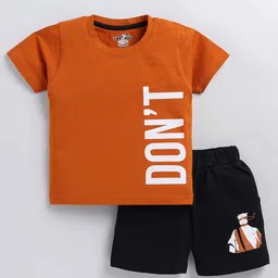 Cutopies Boys Printed Pure Cotton T-shirt With Shorts-image-71