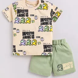Cutopies Boys Printed Pure Cotton T-shirt With Shorts-image-18