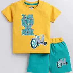 Cutopies Boys Printed Pure Cotton T-shirt With Shorts-image-79