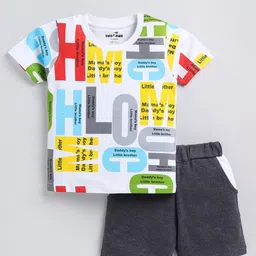 Cutopies Boys Printed Pure Cotton T-shirt With Shorts-image-68
