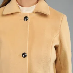 honnete 100 % Polyester Solid Coat For Women image 5