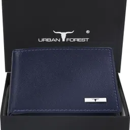 Men Casual Blue Genuine Leather RFID Wallet-image-6
