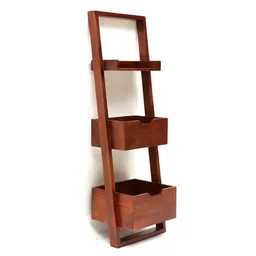 woodenmood Sheesham Wood Book shelf in Honey Oak Finish by Wooden Mood image 4