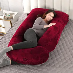 jojo j shape Microfibre, Polyester Fibre Solid Pregnancy Pillow Pack of 1-picture-23