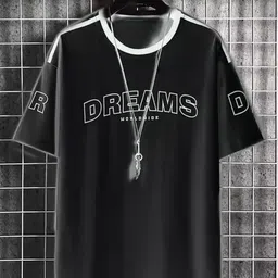 kaspy Men Printed Round Neck Polyester Black T-Shirt-picture-24