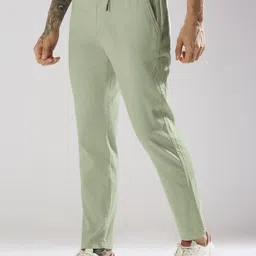 true colors of india Men Relaxed Green Linen Blend Trousers image 2