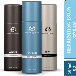 the man company Captain, Winner and Icon 3 x 250ml | Long-Lasting Deodorant Body Spray Deodorant Spray - For Men-picture-11