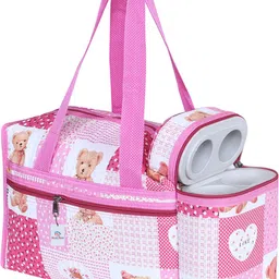 heart home Baby Bag|Parachute Baby Bottle Cooler Bag|Baby Cloth Bag|Cartoon Bottle Bag|Pink Mothers Bag-picture-18