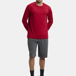 jockey Solid Men Grey Regular Shorts image 4