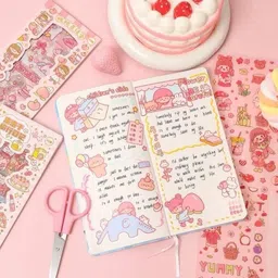 posh store 15 inch Girl Theme Stickers 100 Sheet Stickers AA (Girl Theme Stickers for Kids) Non-Reusable Sticker image 4
