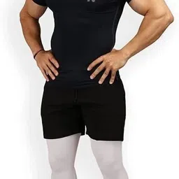 ninq Men Solid Round Neck Polyester Black T-Shirt image 4