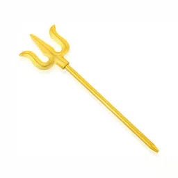 MEMOIR Gold Toned Brass Trishul Deity Ornament-picture-17