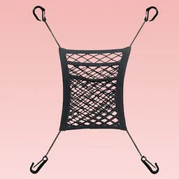 vayoannx 3-Layer Car Mesh Organizer, Seat Back Net Bag, Automotive Seat Back Organizers, Car Multi Pocket image 1