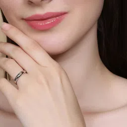 miss highness 925 Pure Silver Crystal Heart Free Size Ring For Women Sterling Silver Cubic Zirconia Rhodium Plated Ring image 2