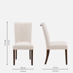 durian Catherine Dining Chair In Beige Finish image 2