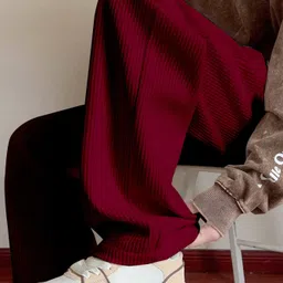 rajovati Men Loose Fit Maroon Lycra Blend Trousers-picture-24