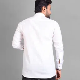 jessnx Men Regular Fit Solid Spread Collar Casual Shirt image 2