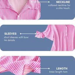 leriya fashion Women Shirt Pink Above Knee/Mid Thigh Length Dress image 4