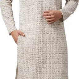 maansri Men Printed, Geometric Print Cotton Rayon Straight Kurta-picture-11